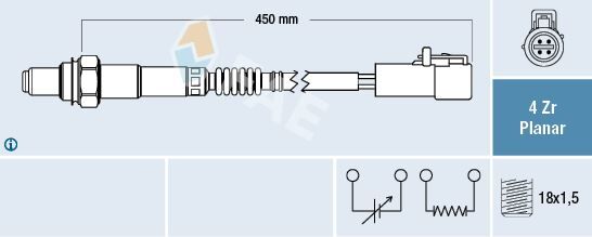 FAE 77447 OKSIJEN SENSORU FORD C MAX II DXA/CB7.DXA /CEU 1.6 TI 10> FOCUS C MAX DM2 : 1.6 03>07 FOCUS II