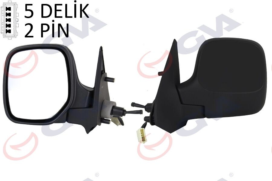 GVA 1045103 DIŞ DİKİZ AYNASI SOL BERLINGO-PARTNER 97> MEKANİK ISITMALI KONVEKS 2 FİŞ VM-118NL