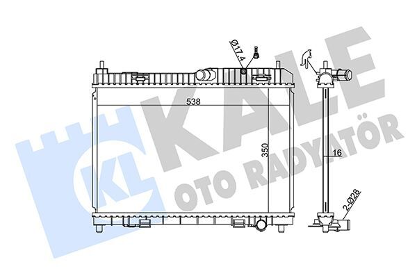 KALE 356100 SU RADYATÖRÜ FORD BMAX-FİESTA 08> 1.25-1.4-1.6 ZETEC