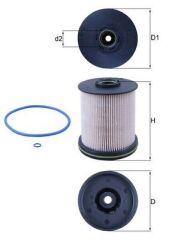 MAHLE KX491.1D KX491D YAKİT FİLTRESİ ASTRA K 1.6 CDTİ 15 > B16DTE-B16DTH-B16DTI