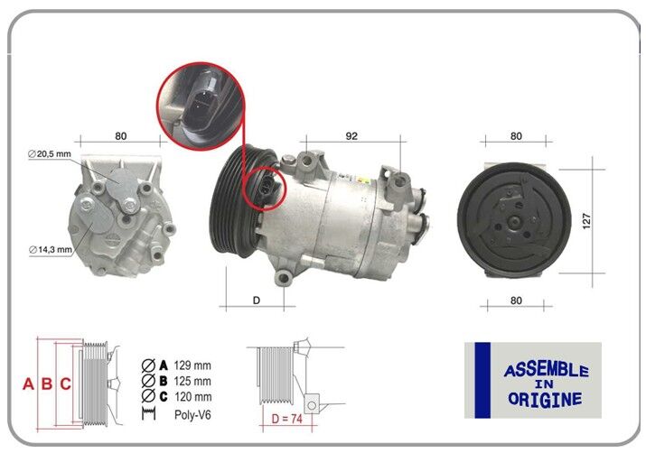 KLİMA KOMPRESÖRÜ SIFIR ÜRÜN RENAULT MEGANE I 96&gt; SCENIC I 96&gt; MEGANE II 02&gt;08 SCENIC II 02&gt;08 QASH QAI J10 06&gt;13 1.4 K4J 1.5dCi K9K 1.6 K4M 1.9dCi F9Q 2.0 F4R 12V 6 KANAL 125MM