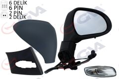 GVA 1043350 DIŞ DİKİZ AYNASI SAĞ 308 07>ELEKTRİKLİ ISITMALI SİNYALLİ ASTARLI KONVENKS VM-6308EHPL