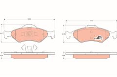 TRW GDB1418 ÖN BALATA FIESTA 95 >02 FORD KA 96 > MAZDA 121 96 >