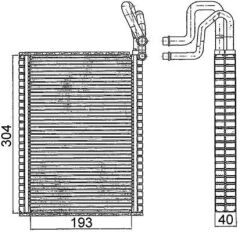MAHLE AE116000S EVAPORATOR BMW E70 E71 E72 F15 F16