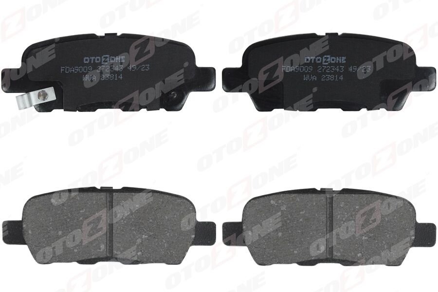 OTOZONE FDA9009 ARKA FREN BALATA NISSAN QASHQAI 1.5L 1.6L 2.0L K9K M9R HR16DE MR20DE J10 06-13 / X-TRAIL 2.0L QR20DE T30 01-07 2.5L QR25DE T30 01-> 2.2L YD22DDTi T30 01-> / MURANO 3.5L Z51 4x4 DCi 08-> / INFINITI FX