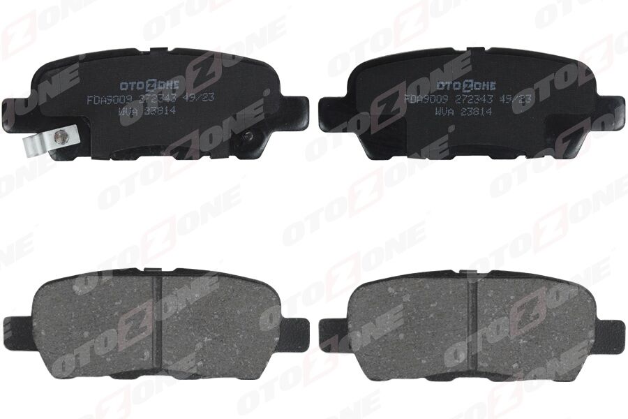 OTOZONE FDA9009 ARKA FREN BALATA NISSAN QASHQAI 1.5L 1.6L 2.0L K9K M9R HR16DE MR20DE J10 06-13 / X-TRAIL 2.0L QR20DE T30 01-07 2.5L QR25DE T30 01-> 2.2L YD22DDTi T30 01-> / MURANO 3.5L Z51 4x4 DCi 08-> / INFINITI FX