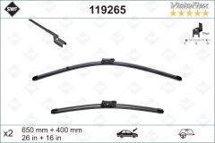 VALEO 119265 ÖN SİLECEK SÜPÜRGE TAKIMI OPEL ADAM 12>19 PEUGEOT PARTNER 08> P208 P2008 03 12>19 CITROEN BERLINGO 0 8> C3 16> FIAT EGEA 16> FIESTA 09>17 650 400 SWF VisioFlex Flat Blade X2 650 400 mm
