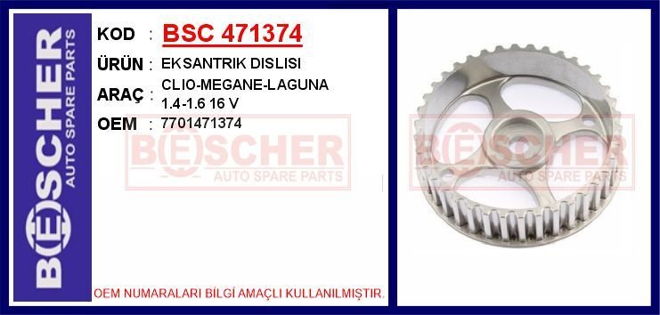 BSC 471374 EKSANTRIK DISLISI CLIO-MEGANE-LAGUNA 1.4-1.6 16 V