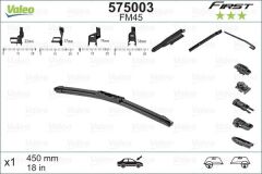 VALEO 575003 SİLECEK SÜPÜRGESİ 45cm X1 MUZ TİPİ FİRST 4 APARATLI/Multiconnection ÜNİVERSAL VFB45
