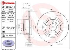 BREMBO 09B56911 FREN DISKI ARKA BMW F25 F26