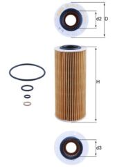 MAHLE OX177.3D YAG FILTRESI BMW M57N E46 E90 E91 E92 E93 E60 E61 E63 E64 E65 E66 E83 E53 E70 E71
