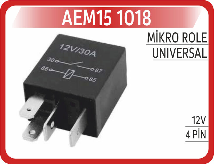 AEM15 1018 MİKRO ROLE 12V 4PİN