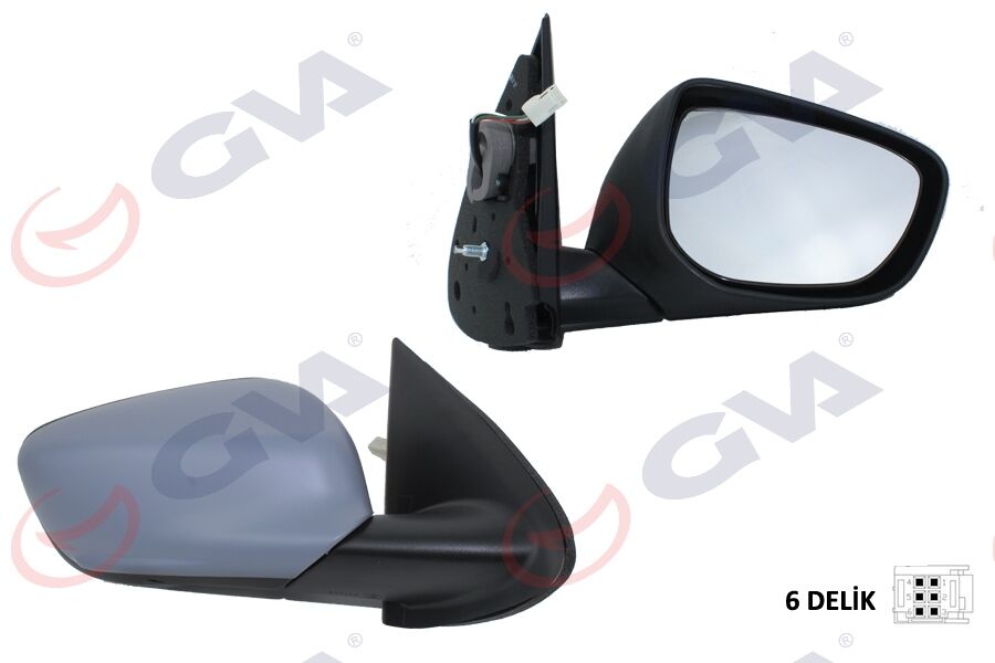 GVA 1043382 DIŞ DİKİZ AYNASI SAĞ C-ELYSEE-301 13> ELEKTRİKLİ ISITMALI SENSÖRLÜ ASTARLI KONVEKS VM-512EHPSR