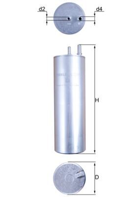 MAHLE KL229.5 KL229/2 YAKIT FİLTRESİ VW T5 2.5TDİ 03-09 BNZ-BPC 2 ÇIKIŞLI