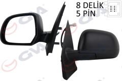 GVA 1019200 DIŞ DİKİZ AYNASI SOL DOKKER-LODGY 12> ELEKTRİKLİ ISITMALI KONVEKS 5 FİŞ VM-6803EHL