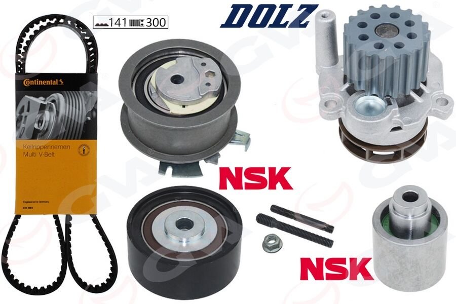 GVA 59WPK7513 DEVİRDAİMLİ EKSANTRİK GERGİ KİTİ PASSAT-JETTA-GOLF5-OCTAVIA-A3-A6 2.0TDI 07-11 BKP-BKD-BRE-BLB