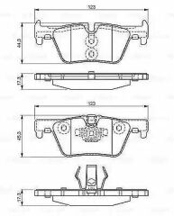 BOSCH 0986494554 FREN BALATASI ARKA BMW F20 F21 F22 F23 F30 F31 F34 F32 F33 F36