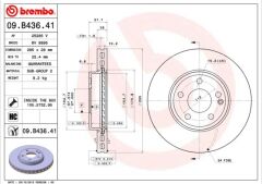 BREMBO 09B43641 FREN DISKI ON MERCEDES W176 W246 C117 X117 X156