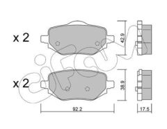 CIFAM 82213230 ARKA FREN BALATASI OTOMATİK EL FRENİ CORSA F-C4-208-2008-DS3