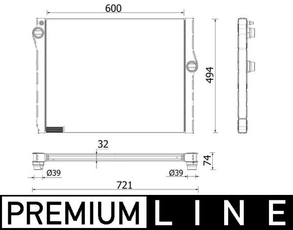 MAHLE CR2333000P MOTOR SU RADYATORU BMW M5 F10 M6 F12 F13 F06 PREMIUM LINE