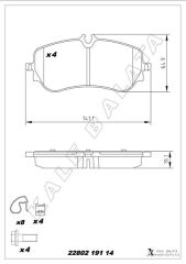 KALE 22802 191 14 MSH KD20 BALATA ARKA TGE PANELVAN / VAN-PLATFORM ŞASİ 16-