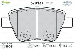 VALEO 670137 ARKA BALATA CADDY-GOLF6-JETTA-A3-OCTAVIA-SUPERB 10 >