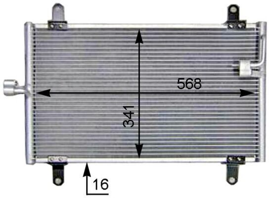 MAHLE AC514000S KLİMA KONDENSERİ DUCATO-BOXER-JUMPER 94-06 506x349x22