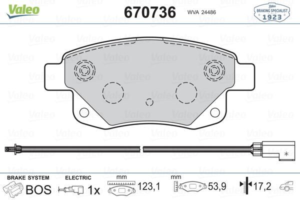 VALEO 670736 ARKA FREN BALATASI TRANSIT V347-V348 06>11 FISLI