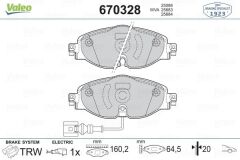 VALEO 670328 ÖN BALATA GOLF7-A3-LEON-TIGUAN-PASSAT-OCTAVIA-SUPERB 12 >