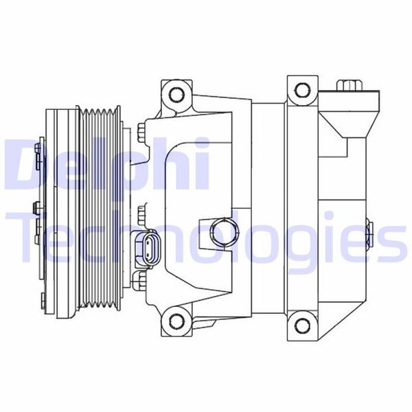 DELPHI CS10095-12B1 KLİMA KOMPRESÖRÜ CHEVROLET AVEO 1.2 08> KALOS 1.2 05> 106mm