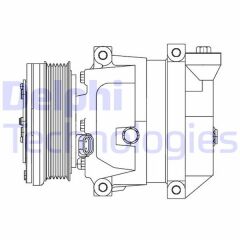 DELPHI CS10095-12B1 KLİMA KOMPRESÖRÜ CHEVROLET AVEO 1.2 08> KALOS 1.2 05> 106mm