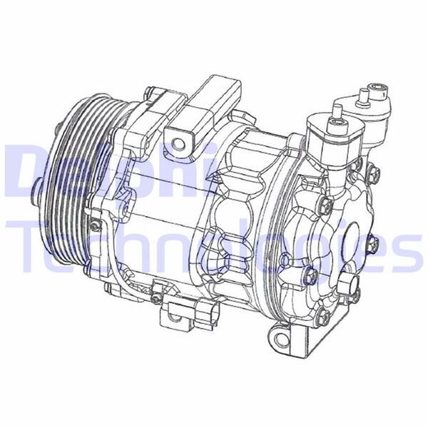 DELPHI CS20351 KLİMA KOMPRESÖRÜ FORD TRANSİT 06> 2.4-2.2 TDCİ ARKADAN ÇEKER