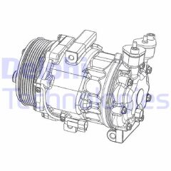 DELPHI CS20351 KLİMA KOMPRESÖRÜ FORD TRANSİT 06> 2.4-2.2 TDCİ ARKADAN ÇEKER