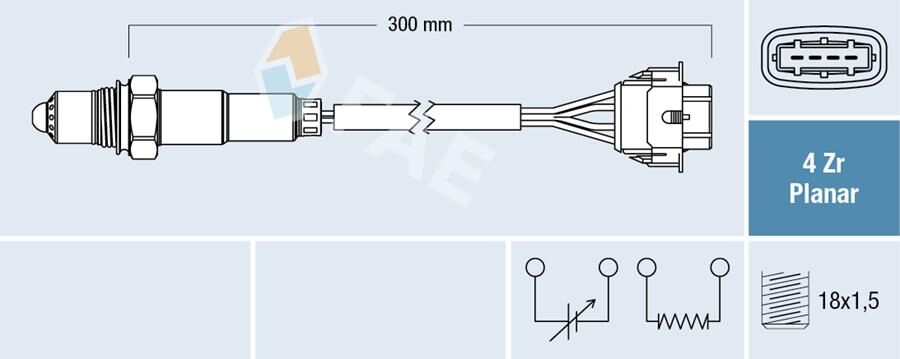 FAE 77575 OKSİJEN SENSÖRÜ ASTRA J-INSIGNIA A-MOKKA-MERIVA B-ADAM-CORSA D-E-AVEO- CRUZE-ZAFIRA C 1.2-1.4-1.6 A 12-B12XER-XEL-A14-B14XEL-XER-NET-NEH-A16-B16XER-A18-B18XER