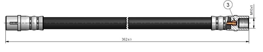 CAVO C900674A FREN HORTUMU ARKA MERCEDES W168 W414