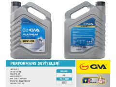 GVA 9921122 MOTOR YAĞI 5W30 4 LT PLATINUM TAM SENTETİK API SL/CF