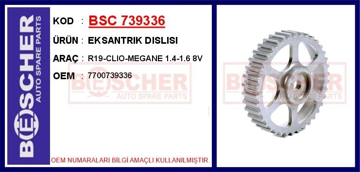 BSC 739336 EKSANTRIK DISLISI R19-CLIO-MEGANE 1.4-1.6 8V