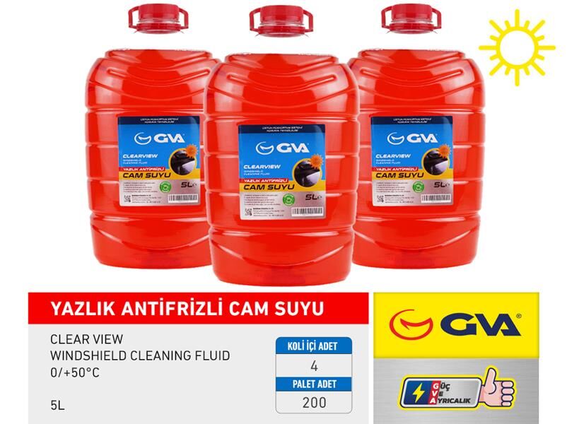 GVA 9910316 CAM SUYU 5 LT YAZLIK ANTİFRİZLİ 0/ 50C