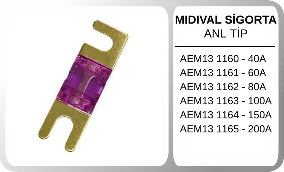 AEM13 1160 MIDIVAL SIGORTA ANL TIP 40A