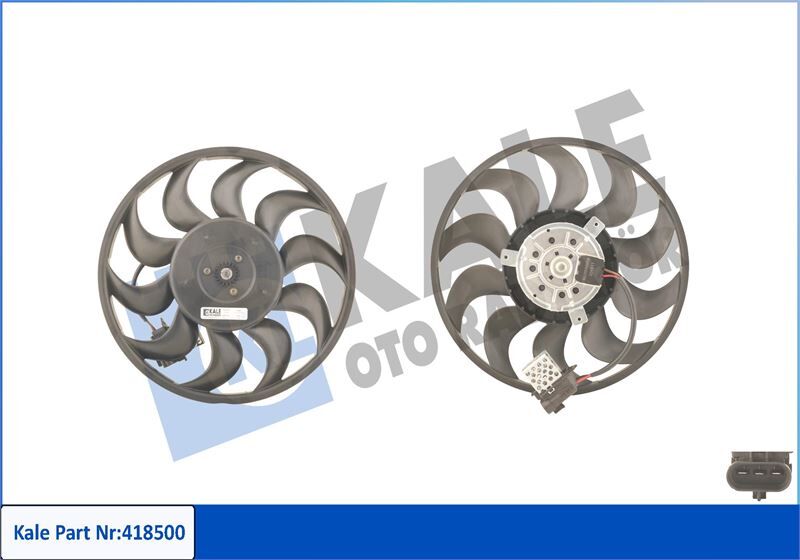 KALE 418500 SU RADYATÖR FAN MOTORU PERVANELİ 1.3-1.6-1.9 ASTRA H-ZAFIRA B 280W-315mm