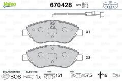 VALEO 670428 ÖN FREN BALATASI FİŞLİ FIAT BRAVO II 08>14 EGEA HB 15> ALFA ROMEO MITO 08>15 LANCIA DELTA III 08>14 1.3D MTJ 1.4TB 1.6D MTJ 1.9D MTJ 2.0D MTJ BÜYÜK TİP