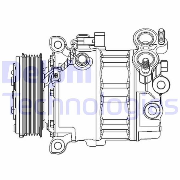 DELPHI CS20512 KLİMA KOMPRESÖRÜ FORD FOCUS-MONDEO VOLVO S40-V50-V60 12> 1.6 TDCİ 10> V40 10> V50 10> S60 II 10> S40 II 10> C30 10> 1.6D D 4162 T