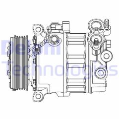 DELPHI CS20512 KLİMA KOMPRESÖRÜ FORD FOCUS-MONDEO VOLVO S40-V50-V60 12> 1.6 TDCİ 10> V40 10> V50 10> S60 II 10> S40 II 10> C30 10> 1.6D D 4162 T