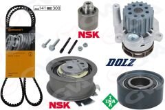 GVA 59WPK7526 DEVİRDAİMLİ EKSANTRİK GERGİ KİTİ PASSAT-JETTA-GOLF5-OCTAVIA-A3-A6 2.0TDI 04-06 BKP-BKD-BRE-BLB-BMR