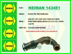 NEIMAN 1434E1 HAVA FİLTRE BORUSU 206-207-307-308-1007-3008-407-5008-PARTNER-BERLINGO-C2-C3-C3 II 1.6HDI-1.6JTD