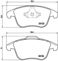 VALEO 670879 FREN BALATASI ON FORD MONDEO IV 07> S MAX GALAXY 07> VOLVO S60 II 1.5 T3 15>18 S80 II 2.0 08>12 V60 I 11>15 V70 III 09>15 XC70 II 09>12 . LAND ROVER FREELANDER II L359 RANGE ROVER EVOQUE L538