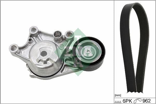 INA 529033510 ALTERNATÖR GERGİ KİTİ 6PK962 COMBO E-CROSSLAND-GRANDLAND-PARTNER-BERLINGO-RIFTER-P208-P308-P508- P2008-P3008-P5008-C3-C4-C5-DS3-DS4-DS5 DV6 1.6 BlueHDI START STOPLU