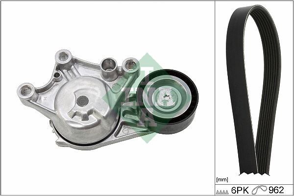 INA 529033510 ALTERNATÖR GERGİ KİTİ 6PK962 COMBO E-CROSSLAND-GRANDLAND-PARTNER-BERLINGO-RIFTER-P208-P308-P508- P2008-P3008-P5008-C3-C4-C5-DS3-DS4-DS5 DV6 1.6 BlueHDI START STOPLU