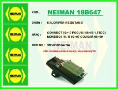 NEIMAN 18B647 KALORİFER REZİSTANSI FORD FOCUS-FIESTA-TRANSIT-MONDEO 94>