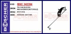 BSC 342394 ÖN CAM SİLECEK MEKANİZMASI MOTORSUZ M131 DKŞ